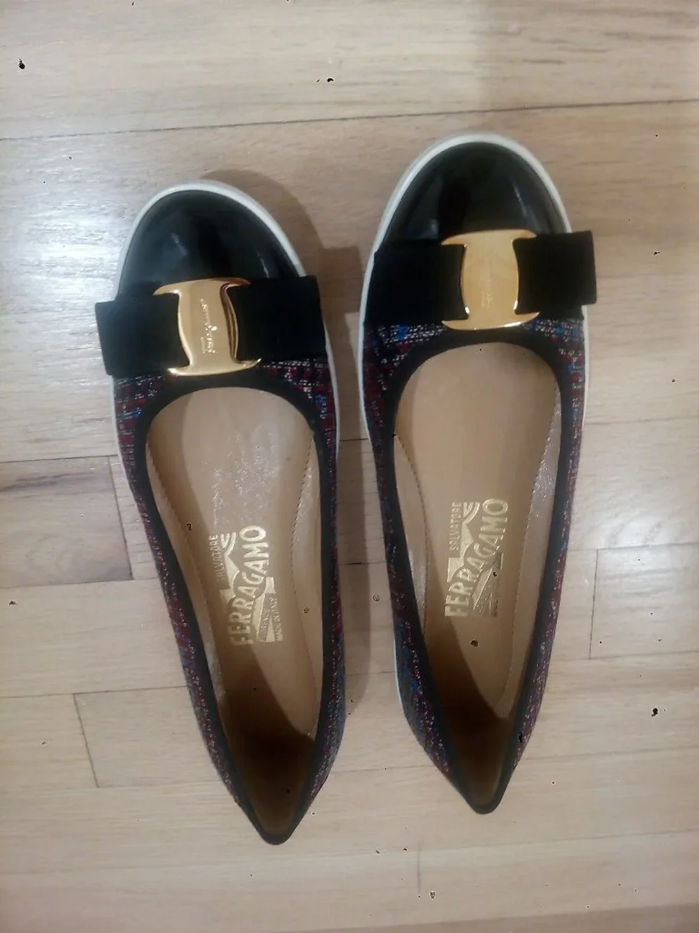 Ferragamo Rufina Tweed sneaker shoe size 5.5